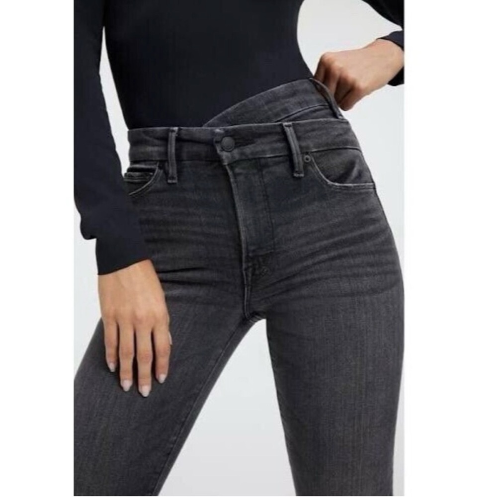 Good American Crossover Waist Good Classic Skinnyish Jeans